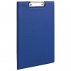Папка-планшет BRAUBERG, А4 (340х240мм), с прижимом и крышкой, картон/ПВХ, РОССИЯ, синяя, 221489