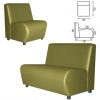 Кресло мягкое "Клауд", V-600 (ш550*г750*в780мм), без подлокотников, экокожа, светло-зеленое