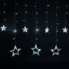 Гирлянда светодиодная "Звезды" занавес на окно 3х1м, 138ламп, холодный белый, ЗОЛОТАЯ СКАЗКА, 591337