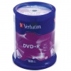 Диски DVD+R(плюс) VERBATIM 4,7Gb 16x КОМПЛЕКТ 100шт. Cake Box 43551 (ш/к-5518)