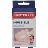 Набор пластырей 20 шт MASTER UNI INVISIBLE, невидимый, полимерная основа, прозрачный, ш/к 70217