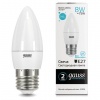 Лампа светодиодная GAUSS, 8(75)Вт, цоколь Е27, свеча, нейтральный белый, 25000ч, LED B37-8W-4100-E27