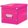 Короб архивный LEITZ "Click & Store" L, 310*320*360мм, лам. картон, разборный, розовый, 61080023