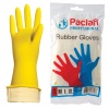 Перчатки хоз. латексные, х/б напыление, размер S (малый), желтые, PACLAN Professional, ш/к1633