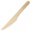 Нож одноразовый деревянный 160мм, КОМПЛЕКТ 100шт, БЕЛЫЙ АИСТ, 607575