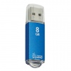 Флеш-диск 8GB SMARTBUY V-Cut USB 2.0, металл. корпус, синий, SB8GBVC-B