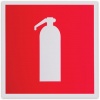 Знак пожарной безопасности "Огнетушитель", 200*200мм, самоклейка, фотолюминесцентный, F 04