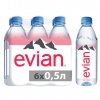Вода негазированная минеральная EVIAN (Эвиан) 0,5л, пластиковая бутылка, ш/к 55008