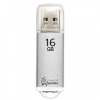 Флеш-диск 16GB SMARTBUY V-Cut USB 2.0, металл. корпус, серебристый, SB16GBVC-S