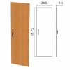Дверь ЛДСП средняя "Фея" (ш365*г16*в1175 мм), цвет орех милан, ДФ12.5, ш/к 640015