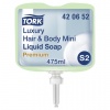 Картридж с жидким мылом-шампунем одноразовый TORK (Система S2) Premium, 0,475л, 420652