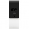 Флеш-диск 16GB SILICON POWER Mobile X21 OTG+USB 2.0, металл. корпус, черный, SP016GBUF2X21V1K