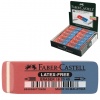 Ластик FABER-CASTELL "Latex-Free", 50х18х8мм, красно-синий, прямоугольный, скошенный, 187040