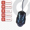 Мышь проводная игровая SONNEN GM-77, USB, 2400dpi, 6 кнопок,оптическая,LED подсветка, черная, 512638