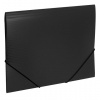 Папка на резинках BRAUBERG Contract, черная, до 300 листов, 0,5мм, бизнес-класс, 221796