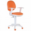 Кресло оператора CH-W356AXSN/15-75 с подлокотниками, оранжевое 15-75, пластик белый, ш/к58438