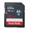 Карта памяти SDHC 16GB SANDISK Ultra, UHS-I U1, 48 Мб/сек (class 10), SDSDUNB-016G-GN3IN