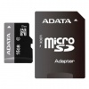 Карта памяти microSDHC 16GB A-DATA Premier, 50 Мб/сек (class 10), с адаптером, AUSDH16GUICL10-RA1
