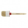 Кисть круглая 60мм, натуральная щетина, деревянная ручка, для масляных красок, лаков, MATRIX, 82088