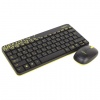 Набор беспроводной LOGITECH Wireless Combo MK240, клавиатура, мышь 2кнопки+1к-кнопка, чёрно-жёлтый