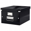 Короб архивный LEITZ "Click & Store" M, 200*280*370мм, лам. картон, разборный, черный, 60440095