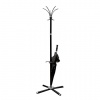 Вешалка-стойка Классикс-ТМ3, 1,86 м, крестовина 70*70см, 5 крючков+место для зонтов, металл, черная