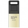 Флеш-диск 32GB SILICON POWER Mobile X10 OTG+USB 2.0, металл. корпус, золотистый, SP032GBUF2X10V1C