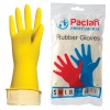 Перчатки хоз. латексные, х/б напыление, размер M (средний), желтые, PACLAN Professional, ш/к1640