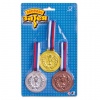 Праздничная медаль чемпиона, НАБОР 3шт. (золото, серебро, бронза), 1507-0415