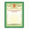 Грамота Благодарственное письмо А4, мелованный картон, зеленая, BRAUBERG, 122093