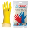 Перчатки хоз. латексные, х/б напыление, размер L (большой), желтые, PACLAN Professional, ш/к1657