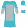 Комплект одежды для хирурга КХ-03 с усиленной защитой ГЕКСА одноразовый стер. 3 предмета, ш/к 44499