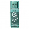 Флеш-диск 64GB SMARTBUY Glossy USB 2.0, зеленый, SB64GBGS-G