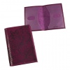 Обложка для паспорта BEFLER "Гипюр" натуральная кожа, тиснение, фиолетовая, O.32.-1, ш/к-74216