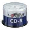 Диски CD-R SONNEN 700Mb 52x Cake Box (упаковка на шпиле) КОМПЛЕКТ 50шт, 512570