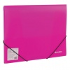 Папка на резинках BRAUBERG "Neon", неоновая розовая, до 300 листов, 0,5мм, 227462