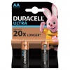 Батарейки КОМПЛЕКТ 2 шт, DURACELL Ultra, AA(LR06,15А),алкалиновые,пальчиковые,блистер,(ш/к 8712)
