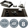 Набор настольный GALANT из мрамора, 8 предметов, черный мрамор/серебристые металл. детали, 231192