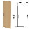 Дверь ЛДСП средняя "Монолит" (ш365*г16*в1175 мм), цвет бук, ДМ42.1, ш/к640206