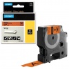 Картридж для принтеров этикеток DYMO Rhino 19мм*5,5м лента виниловая, чёрный шрифт, оранжевая 18436