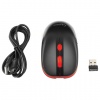 Мышь беспроводная GEMBIRD MUSW-350, USB, встроен.аккум., 3кнопки+1колесо-кн., оптическая,черно-красн