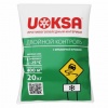 Материал противогололёдный 20кг UOKSA ДвойнойКонтроль,до -25°C,хлорид кальция+соли+мрам.крошка,91833
