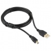 Кабель USB-miniUSB 2.0 1,8м CABLEXPERT, 1 фильтр, для портат.устр. и периферии, CCF-USB2-AM5P-6