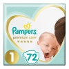 Подгузники 72шт PAMPERS (Памперс) Premium Care Newborn, размер 1 (2-5 кг), ш/к 46262