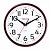 Часы настенные TROYKA 91931912 круг, белые, коричневая рамка, 23х23х4см