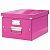 Короб архивный LEITZ "Click & Store" M, 200*280*370мм, лам. картон, разборный, розовый, 60440023