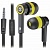 Наушники с микрофоном (гарнитура) вкладыши DEFENDER Pulse 420,провод.,1,2м,вкладыши, черные с желтым