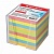 Блок для записей BRAUBERG в подставке прозрачной, куб 9*9*9 см, цветной, 122225