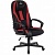 Кресло компьютерное ZOMBIE-9/BL+RED, подушка, экокожа/ткань, черное/красное