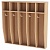 Шкаф для полотенец 5 отделений (ш816*г160*в800мм), подвесной, ЛДСП, бук бавария, ш/к 21314